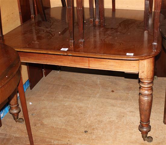 Victorian mahogany extending dining table(-)